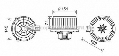 AVA QUALITY COOLING hy8430 -  Электродвигатель, вентиляция салона